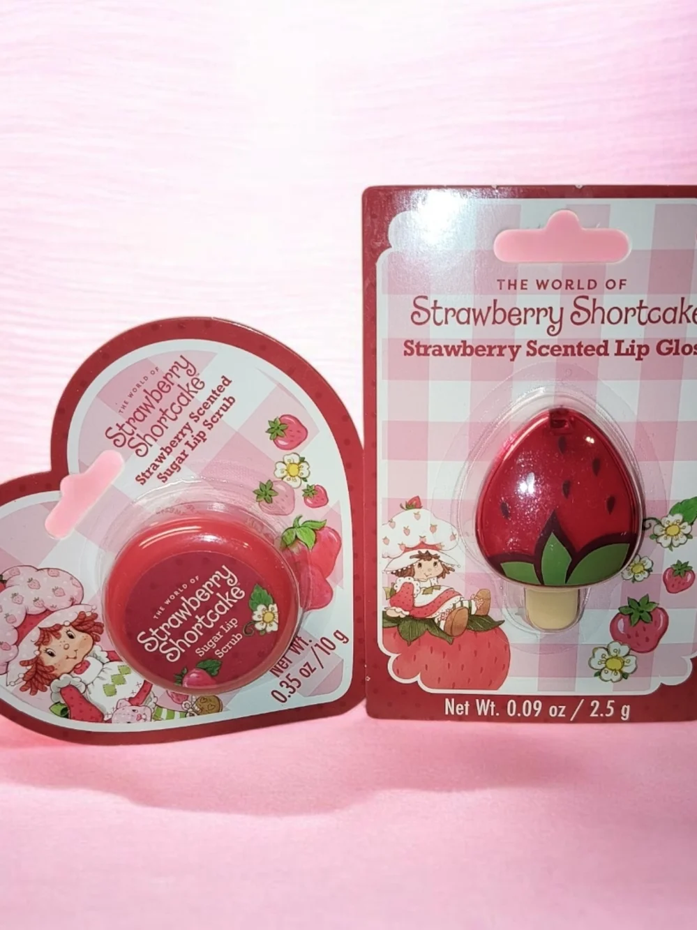 Strawberry Shortcake Scented Lip Gloss & Lip Scrub 2 Piece Bundle